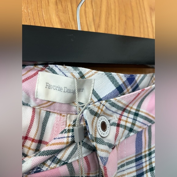 Favorite Daughter Plaid Pants in Pink, Blue, and White 34 - Picture 7 of 16